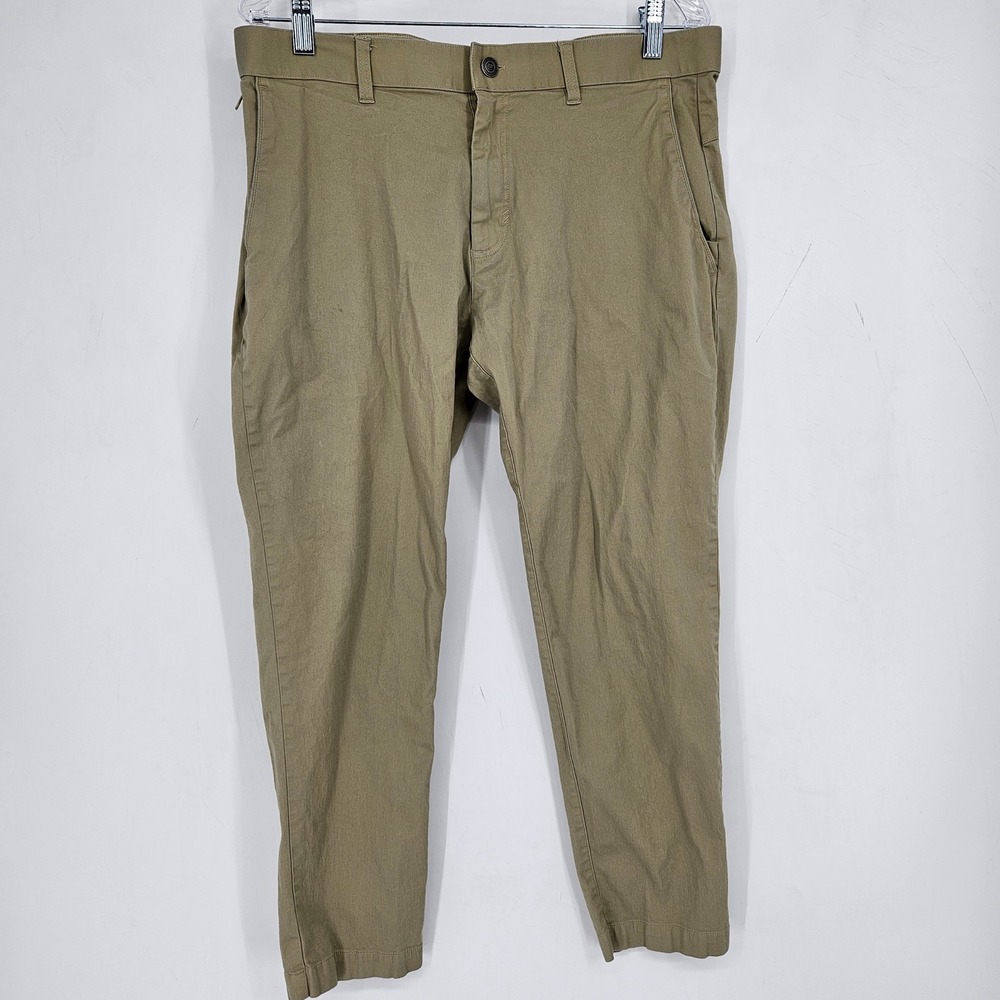 Fabletics‎ Pants Mens 34 Casual Classic Stretch Tan Khaki FLAWS